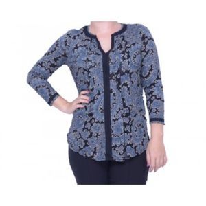 Lucky Brand 3/4 Sleeve Size Blouse M